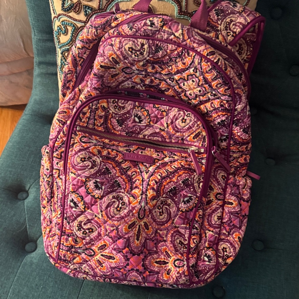 Vera Bradley Purple Paisley Women's Backpack